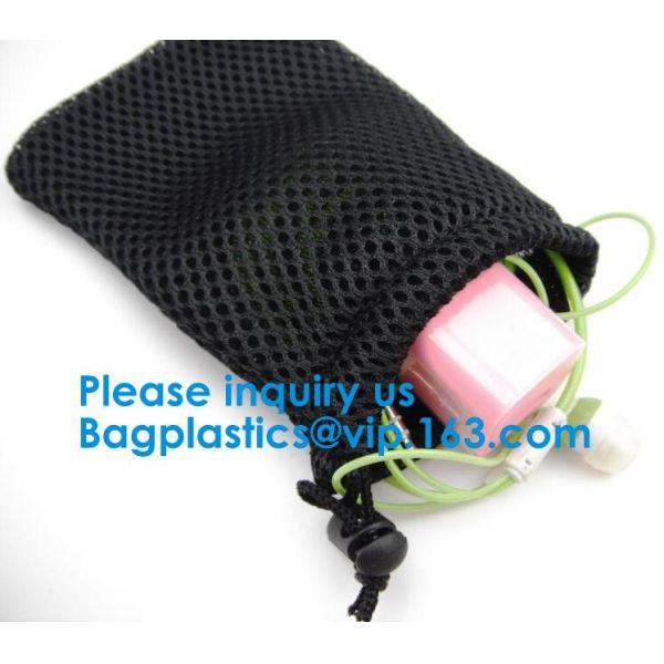 Premium Nylon Beach Laundry Mesh Drawstring Bag Nylon Mesh Gift Bag/Small Drawstring Mesh Bag Bagease Bagplastics