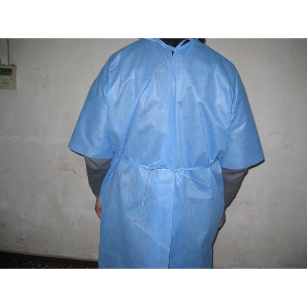 Short Sleeve Disposable Patient Gowns Anti Permeate With FDA Approved