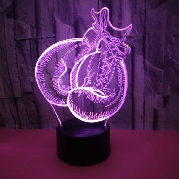 Custom OEM company logo sports explosion models boxing gloves 3D colorful night lights lamp