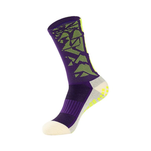 Spring Season Custom Anti-Slip Printing Cotton Work Socks with Standard Thickness