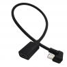 Type C Extension Cable With 90 Degree Elbow 30cm PVC Male To Female USB 3.1 for sale