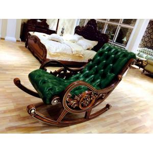 Green Wooden European Style Lounge Chair Living Room Relex Modern Rocking Chair