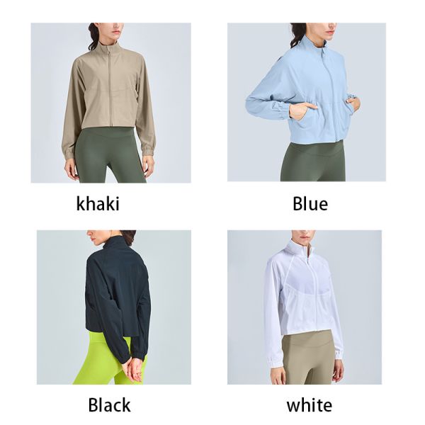 Equestrian Long Sleeve Horse Riding Tops High Neck Lock Zipper 4 Colors