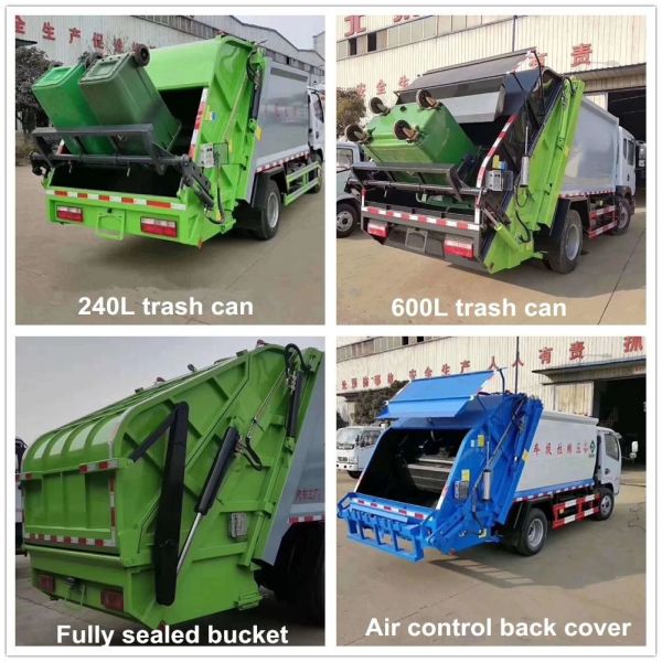 Dongfeng Captain Rear Loader Garbage Truck Compactor Refuse Waste Collection Vehicle