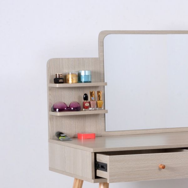 OEM Artistic Effect Wooden Dressing Table Apartment 120cm Height
