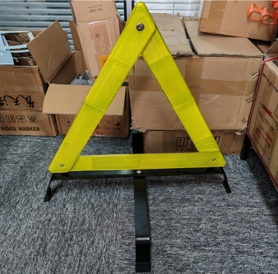 46x46x46cm 1100g Metal + PMMA Warning Triangle for Roadside Emergency and Car Breakdown