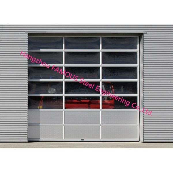 Motorized Aluminum Insulated Tempered Glass Full View Overhead Garage Door