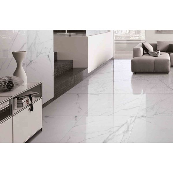 Anti Bacterial Carrara Marble Ceramic Tile With Fine Air Permeability