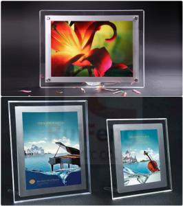 Cheap Slim Acrylic Light Boxes with silk screen, LED Poster Frame table top wholesale