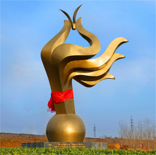 Large Bronze Abstract Brass Art Sculpture Decorative Metal Hand Sculpture