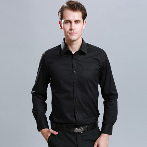Spring Fashion Custom Business Shirts / Men Casual Work Long Sleeve Shirts 60% Cotton