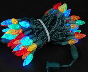 China Multi Color C6 Commercial Grade Christmas Lights on sale