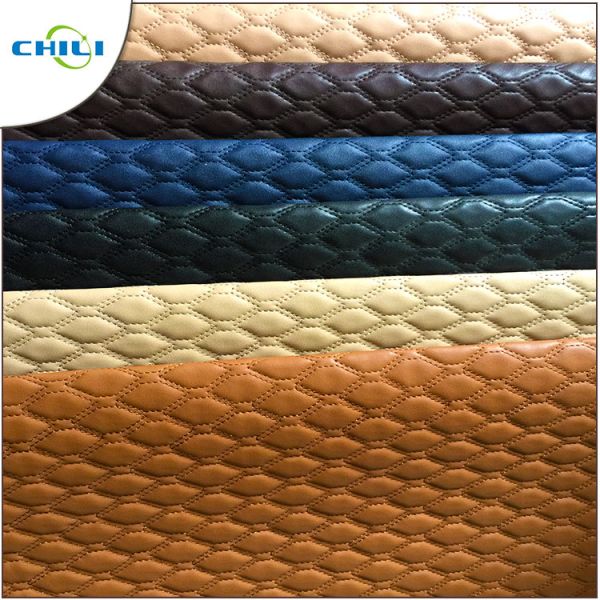 Oilproof PVC Leather Fabric , Faux Leather Sheets Rectangle Contemporary