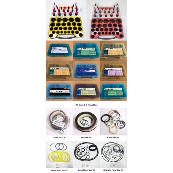 Excavator Customize Any Shape Size CATEEEEEE GIANT O Ring Box Nitrilec Nbr Fkm Silicone Epdm Giant O-Ring Kit