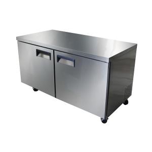China Double Door Commercial Undercounter Freezer Good Temperature Evenness on sale