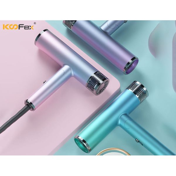 Negative Ion Folding Travel Hair Dryer , Gradient Color 1100W Light Weight Blow Dryer