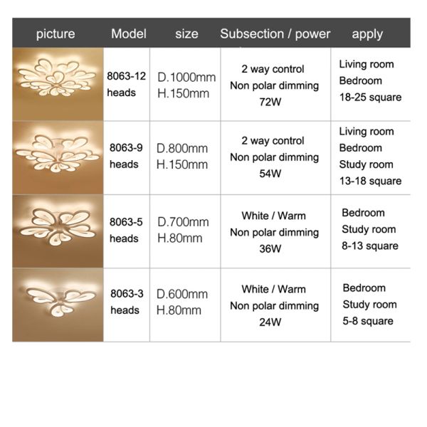 Standard Acrylic ceiling light fixture for Living room Bedroom Lighting Fixtures (WH-MA-51)