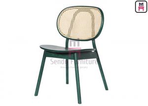China Ash Wood Round Cane Back Armless Dining Chair 0.36cbm on sale