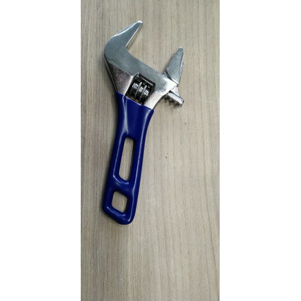 Light weight adjustable spanner (short style), 140mm, maximum opening 30mm, alloy steel forged, chrome plated