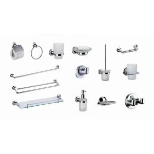 Modern Sanitary Ware Set Zinc Alloy Chrome Bathroom Accessory