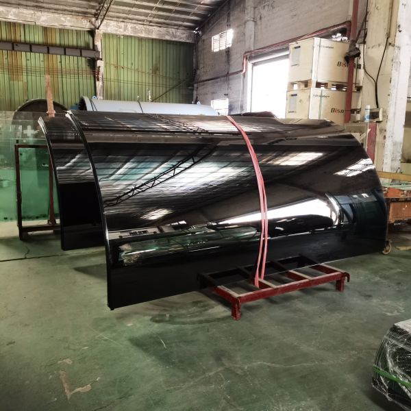 Hot Bending Curved Tempered Glass Safety Corner Stair Glass Balustrade