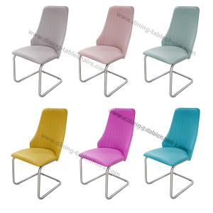 Polyurethane PU Upholstered Stainless Dining Chair Livingroom Chair Leisure