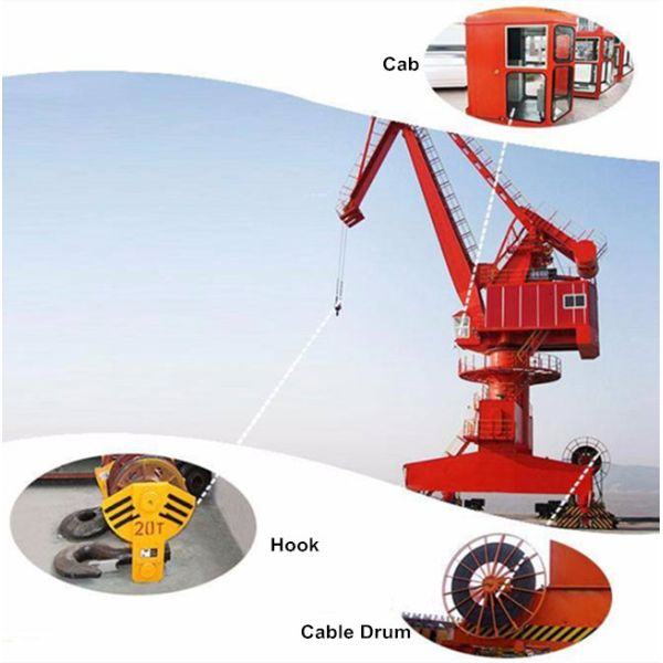 Harbour Dry Dock Portal Crane Jib Cranes Luffing Crane Portal