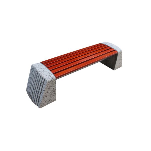 Modern Courtyard Outdoor Wooden Bench Furniture With Mild Steel Camphor Wood Material