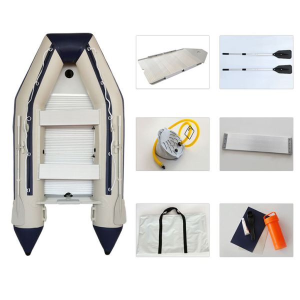 14.1 ft Inflatable Boat Inflatable Rescue & Dive Inflatable Raft Power Boat with outboard motor