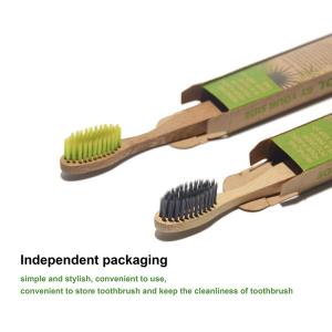 Cheap 20g Natural Sustainable Bamboo Charcoal Toothbrush With Biodegradable Bristles wholesale