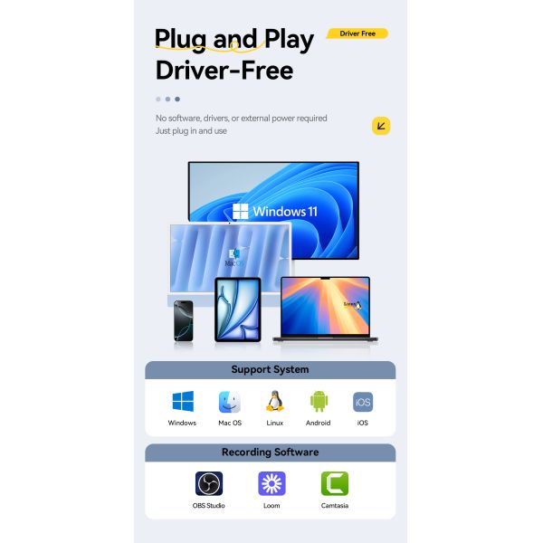 ESSAGER ES-CJK01 USB 3.0 Type C Hdmi 1080p 2K 4K Video Capture Card For PC TV Phone Laptop Camera Live Streaming Gaming