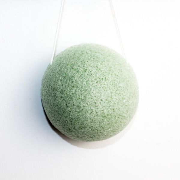 OEM ODM Green Tea Konjac Sponge Natural Face Cleansing Sponge