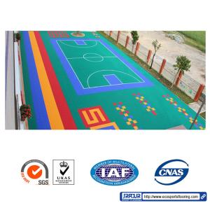 No Bulging Polypropylene Interlocking Sports Tiles Eco-Friendly