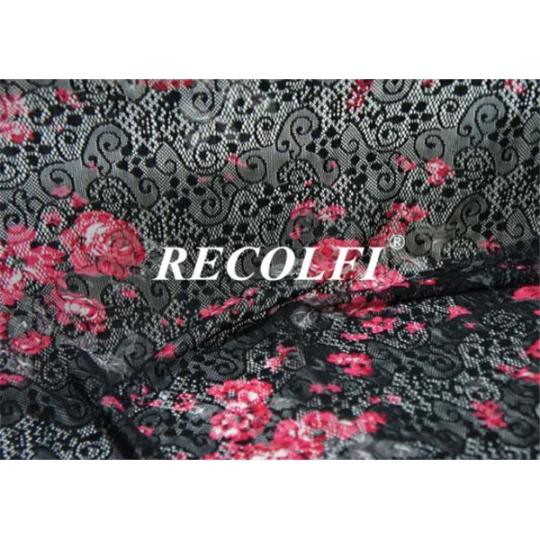 Recycled Microfiber Floral Digital Printing Fabric For Sport Suit