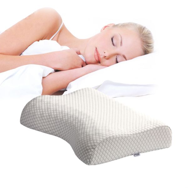 Removable Cover Memory Foam Contour Bed Pillow Orthopedic Neck Support Mid Firmness
