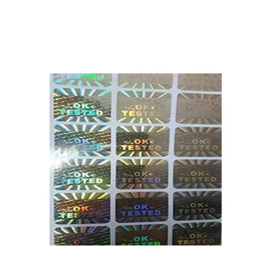 PVC Anti Counterfeiting Stickers 3D Holographic Tamper Evident Labels