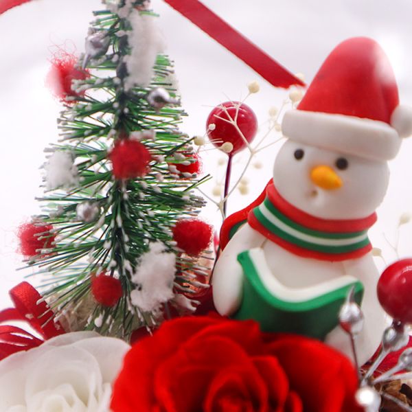 Crystal Ball Preserved Rose Glass Dome Round Music Box For Wedding Gift