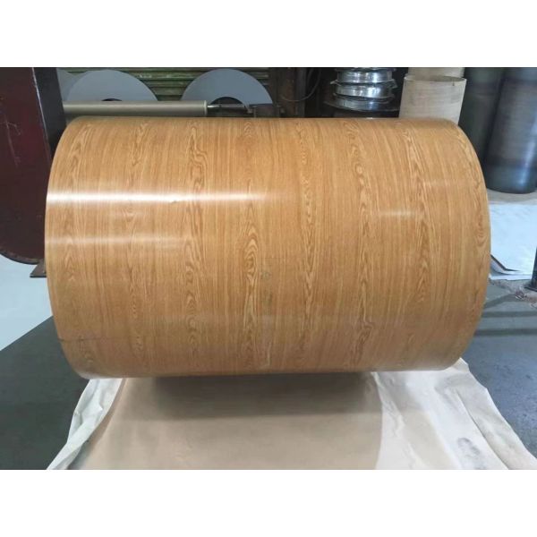 Wall Cladding Interior Decoration Wood Grain Steel Coils Pre-Painted Galvanised Steel Coil Z180 PE 15 Years Warranty
