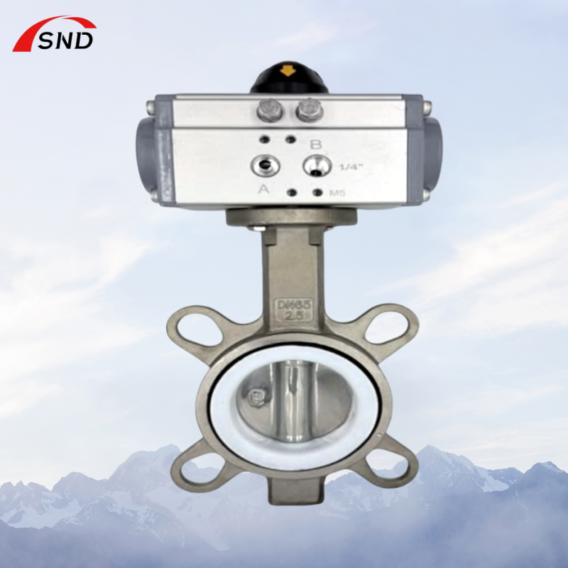Stainless Steel Wafer-Type Fluoropolymer-Lined Butterfly Valve