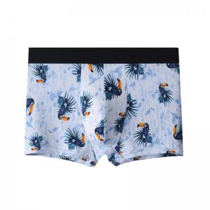 China Ice Silk Mens Seamfree Boxers Cartoon Pattern Breathable Underwear Panties on sale
