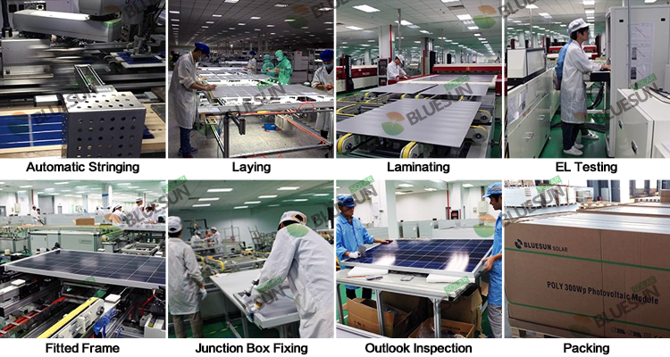 Bluesun Solar Home Power Kit Solar Single Panel Luxen 36v 280w 290w 300w Poly Solar Panel High Power Panels