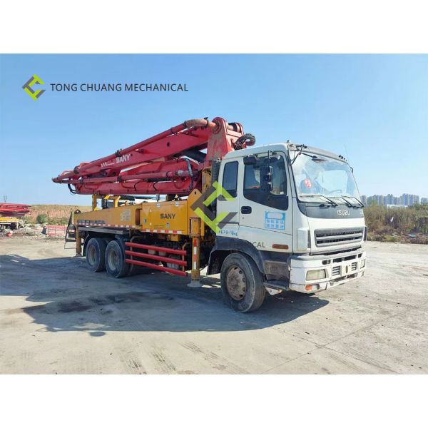 In 2010 Sany Heavy Industry 37 Meters Isuzu Second Hand Concrete Pump Truck