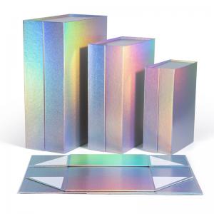 China Cosmetics Paperboard Gift Boxes Holographic Laser Folding Lipstick Flap Packaging on sale