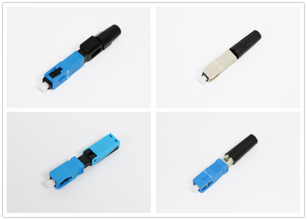 SC 50um / 62.5um FTTH Network Fiber Fast Connector High Return Loss