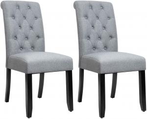 Cheap Armless High Back Upholstered Dining Chairs With Solid Wood Legs Tall Back wholesale