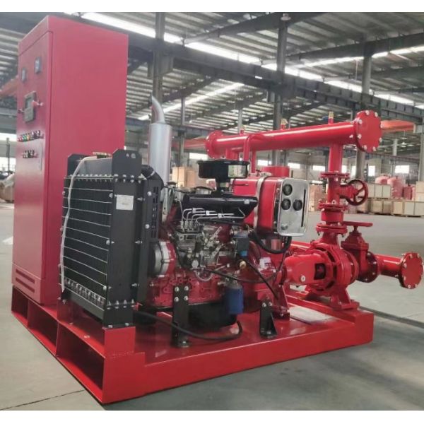 Diesel Fire Pump Package Emergency Fire Water Pump System Main pump set and jockey pump, electric, with hydropneumatic tank, suction and discharge