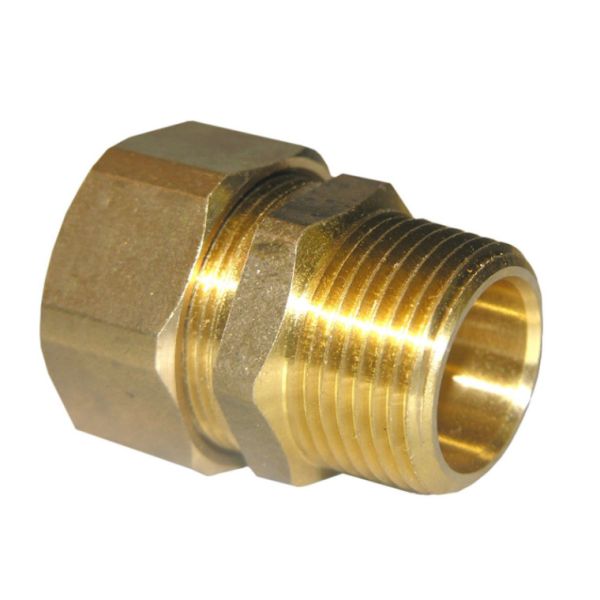 1/2" Comp X 3/4" NPT Compression Union Fitting , OEM Brass Compression Union
