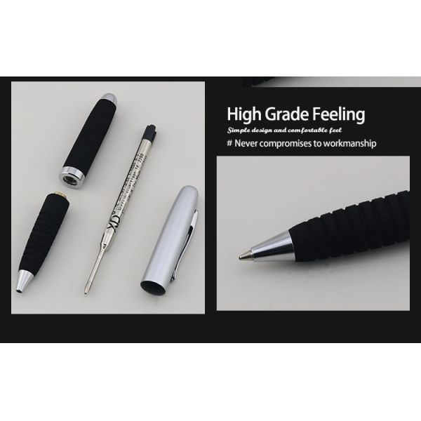 Luxury 1.0mm Metal Ballpoint Pen Thick Barrel Ball Pen Comfortable EVA Grip