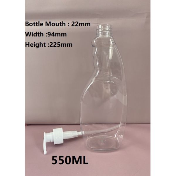 550ML Yellow Shampoo Conditioner, Body Wash Refillable Shower Bottles with Pumps