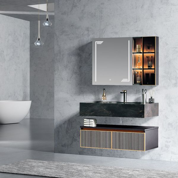 Hot Sale Modern Style Single Mirror Vanity Sink Bathroom Storage Cabinet Bathroom Vanity